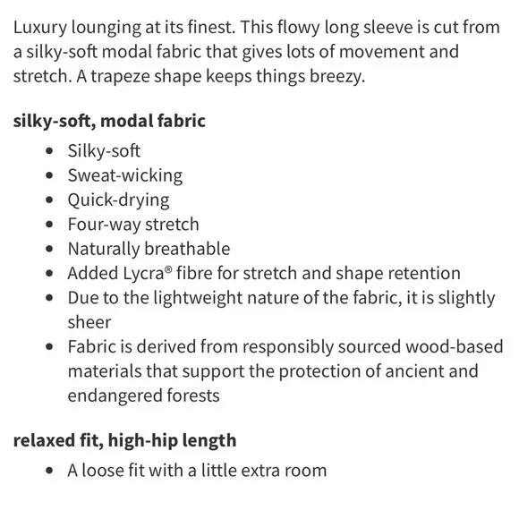 Lululemon Modal Relaxed Fit Lounge Ling Sleeve Shirt Black Size 12 NWT - Picture 4 of 10